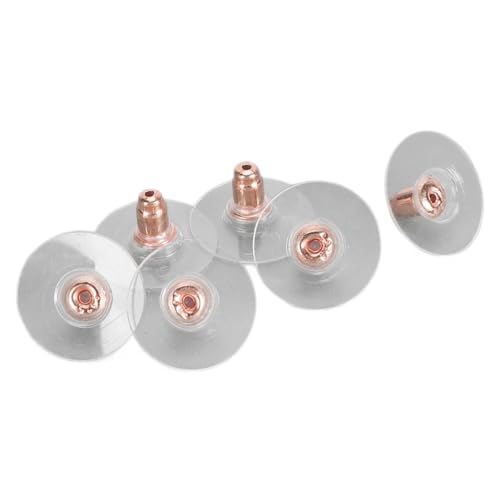 Jeanoko 925 Silber Ohrring-Verschlüsse, 3 Paar, Sicher Verschließbare Ersatz-Ohrstecker für Empfindliche Ohren, Frauen und Mädchen (Roségold) von Jeanoko