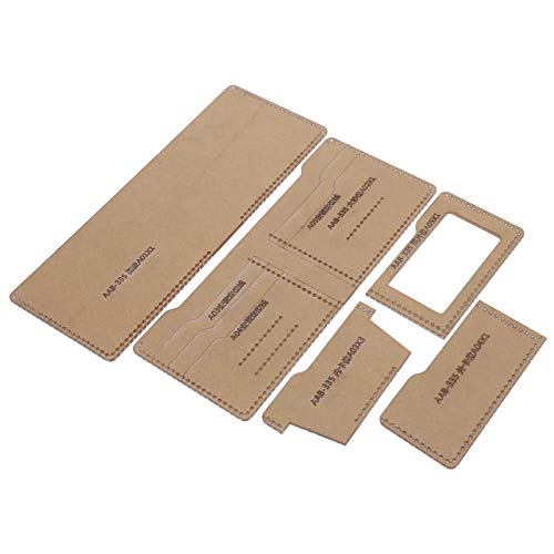 Jeanoko 1 Satz Acryl-Brieftaschen-Muster-Vorlage, Kurzes Leder-Brieftaschen-Muster-Set, Leder-Vorlagen für Kartentasche, Bastelwerkzeuge von Jeanoko