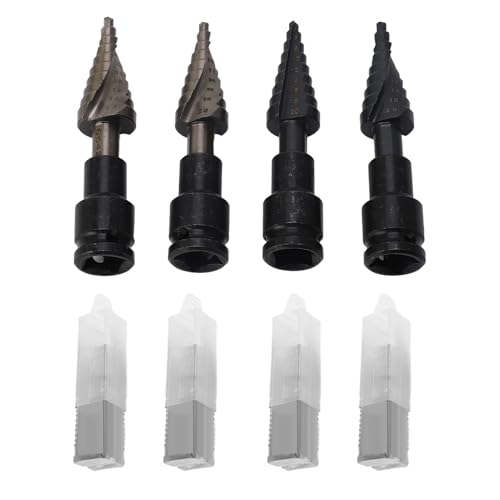 Jeanoko 4 PCs Stiefmaschinenbohrbit Set Stiefkegel Bohrer Stufen Stufen-Bits für Metallholz-Kunststoff mit Geraden Spiralgerillten 4-20 Mm 4-22 Mm Jeanoko 4 PCs Stiefmaschinenbohrbit Set Stiefkegel Bohrer Stufen Stufen-Bits für Metallholz-Kunststoff mit Geraden Spiralgerillten 4-20 Mm 4-22 Mm von Jeanoko