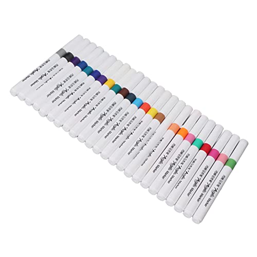 Jeanoko Acrylfarbe Marker Wasser Basierte Tinte Wasserdicht Hohe Abdeckung Paint Pens Pens Marker Acryl Marker Paint Pens für Heimwerker(24 Farbe) Zeichenwerkzeug von Jeanoko