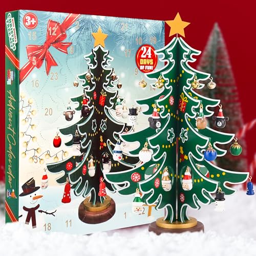 Jeasona Adventskalender Baum Adventskalender Holz Weihnachtsbaum Klein Deko Bastel Adventskalender 2024 Kinder Basteln Weihnachtskalender 2024 Kinder Adventkalender Advent Calendar Kreativ Erwachsene von Jeasona