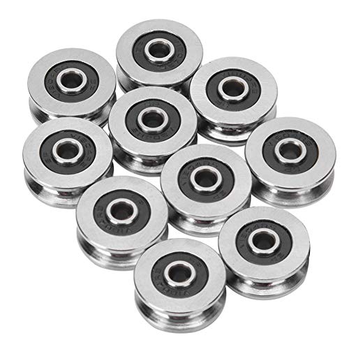 10 Stück V-Nut-Kugellager ， 4 * 18 * 8mm V-Nut-Schienenrollenlager Führungsschienenlager ， für Motor, Spielzeug, Modell, Instrument und Messgerät, Elektrowerkzeuge von Jectse