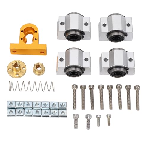 CNC-Z-Achsen-Gleitmontagesatz mit T8-Mutter, Aluminiumlegierung, für 3018-PRO-Graviermaschine, 10 Mm Durchmesser, Schiebetischhalter-Montagesatz von Jectse