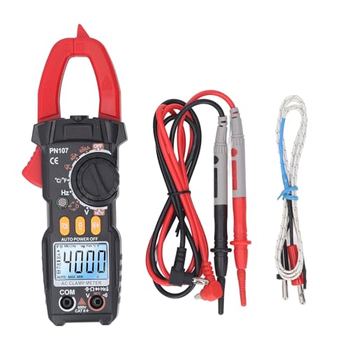 Digitaler Zangen-Multimeter-Tester, 600 V, 5999 Zähler, Spannung, Strom, Widerstand, Kapazitätstester, AC DC Amp Ohm Voltmeter mit HD-Display, Integrierte Taschenlampe für von Jectse