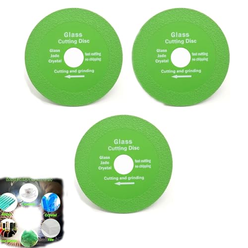 Klyzor 3/5/10 Pack Glass Cutting Disc for Angle Grinder, Klyzor Glass Cutting Wheel for Glass Tile Marble Ceramic Jade, Klyzor Glass Cutting Disc Set, Angle Grinder Cutting Disc (3) von Jeeeun