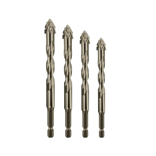 New Four-Flute Sawtooth Eccentric Drill Bit, Efficient Drill and Tap Set, Titanium-Coated Design Drill Bit, Multiple Sizes Drill Bit Set for Wood and Metal (6+8+10+12) von Jeeeun