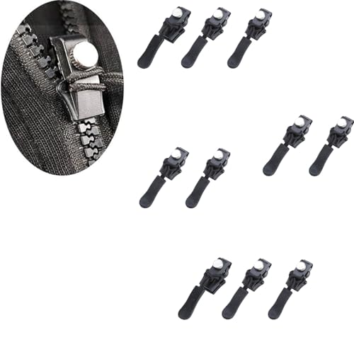 Removable Universal Zipper Repairer, Zippers, Universal Zipper, Removable Zipper Puller for Coats, Jacket, Luaggage, Zippers, Tents, Backpacks (L,10PCS) von Jeeeun