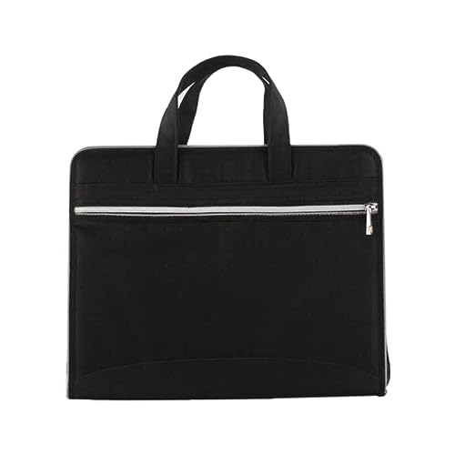 Jeenuuder 1 Stück Business Reißverschluss Wasserdicht Einlage Datei Tasche 12 Oxford Stoff Orgel Tasche A4 Papier Ordner Kapazität Paket Schwarz von Jeenuuder