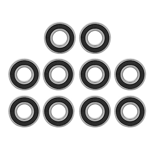 Jeenuuder 10Pcs 6900- Gummiversiegelte Rillenkugellager für Skateboards Inline Skates Roller 10X22X6Mm von Jeenuuder