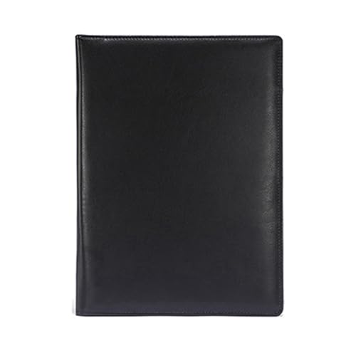 Jeenuuder A4 PU Padfolio Mappe Brieftasche Business Dokumentenhalter Briefbeschwerer aus Metall Halterung Dokumentenorganizer einfach zu bedienen, B von Jeenuuder