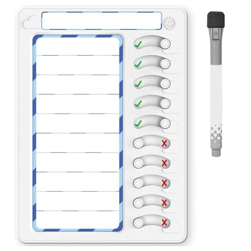 Jeenuuder Abwischbare Aufgabentafel für Kinder, To-Do-Liste, Planungstafel für Routine-Aufgaben, mit magnetischen Aufklebern, Kühlschrankmagnet, einfach zu verwenden von Jeenuuder