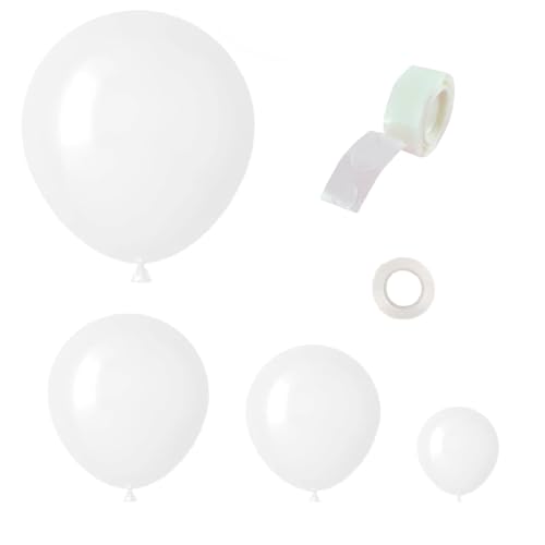 Jeenuuder Ballonbogen-Set, , Ballonkranz aus weißem Latex von Jeenuuder