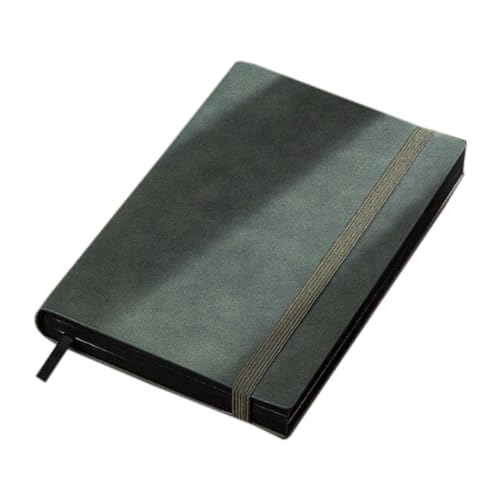 Jeenuuder Notizbuch, A5, dick, Grün, 320 Seiten, Leder, Schreibwaren für Studenten, Bürobedarf zum Schreiben und Aufzeichnen, einfach zu bedienen, 14,5 cm x 21 cm von Jeenuuder