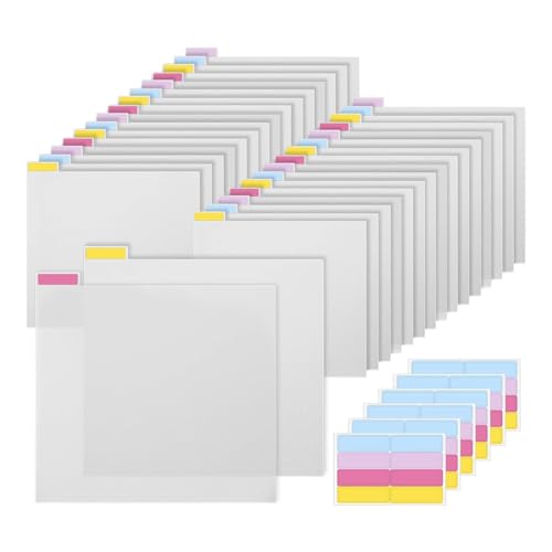 Jeenuuder Set mit 32 Trennwänden aus Kunststoff für Scrapbooking-Etiketten, zum Teilen von Scrapbooking-Papier im Format 30,48 x 30,48 cm, Karton. von Jeenuuder