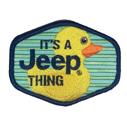 Aufnäher zum Aufbügeln mit Aufschrift "It's a Jeep Thing Duck with Stripes", bestickt, für Kleidung, Rucksäcke, Hüte, Jacken und Jeans (Heißsiegel) von Jeep