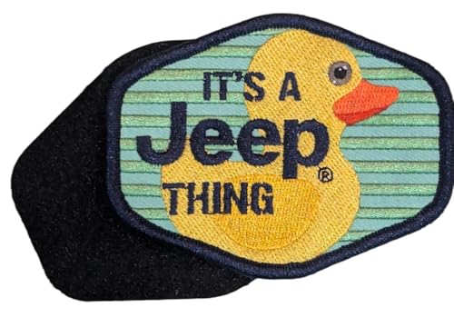 Aufnäher zum Aufbügeln mit Aufschrift "It's a Jeep Thing Duck with Stripes" | 10,2 x 7,6 cm bestickter Aufnäher für Kleidung, Rucksäcke, Hüte, Jacken und Jeans (2-teiliger Haken und Schlaufe) von Jeep