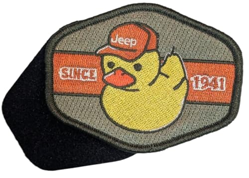 Jeep Aufnäher mit Aufschrift "Since 1941 Duck in Jeep Hat", bestickt, 10,2 x 7,6 cm, für Kleidung, Rucksäcke, Hüte, Jacken und Jeans von Jeep