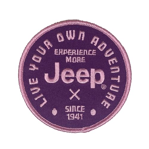 Jeep Aufnäher mit Aufschrift "Since 1941 Live Your Own Adventure Experience More", bestickt, 10,2 cm, Heißsiegel-Aufnäher für Kleidung, Rucksäcke, Hüte, Jacken und Jeans von Jeep