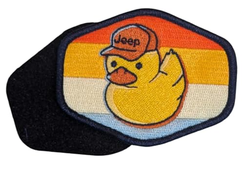 Jeep Aufnäher mit Enten-Logo und Streifen, bestickt, 10,2 x 7,6 cm, für Kleidung, Rucksäcke, Hüte, Jacken und Jeans von Jeep