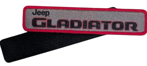 Jeep Aufnäher mit Gladiator-Logo, bestickt, 12,7 x 2,5 cm, für Kleidung, Rucksäcke, Hüte, Jacken und Jeans von Jeep