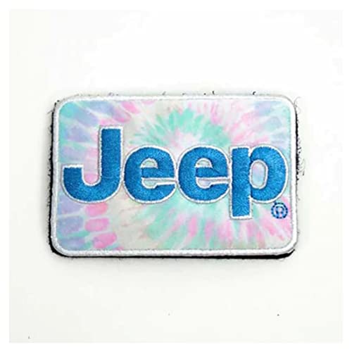 Jeep Batik-Logo, zum Aufbügeln, Heißsiegel, bestickter Aufnäher, Batikfärbung von Jeep