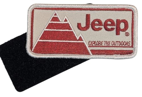 Jeep Bestickter Aufnäher "Explore The Outdoors", 5,1 x 7,6 cm, für Kleidung, Rucksäcke, Hüte, Jacken und Jeans von Jeep