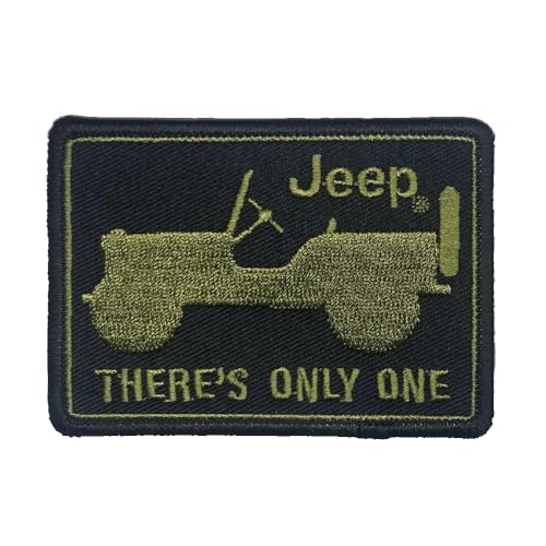 Jeep Bestickter Aufnäher mit Aufschrift "There's Only One", 8,9 x 6,3 cm, für Kleidung, Rucksäcke, Hüte, Jacken und Jeans von Jeep