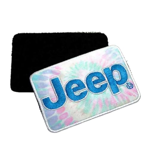 Jeep Bestickter Aufnäher mit Batik-Logo, 2-teilig mit Haken und Schlaufe von Jeep