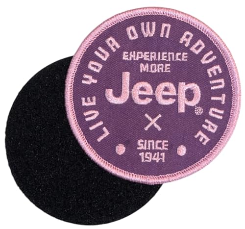 Jeep Bestickter Aufnäher mit Klettverschluss für Kleidung, Rucksäcke, Hüte, Jacken und Jeans mit Aufschrift "Since 1941 Live Your Own Adventure Experience More", 10,2 cm von Jeep