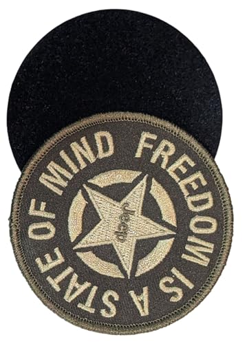 Jeep Freedom is a State of Mind Oscar Mike Star Logo bestickter Aufnäher, 7,6 cm, für Kleidung, Rucksäcke, Hüte, Jacken und Jeans, Grün von Jeep