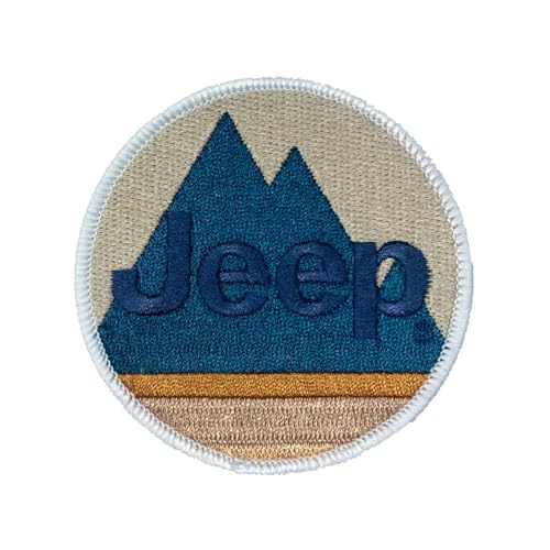 Jeep Mountain Range bestickter Aufnäher, 10,2 cm, Heißsiegel-Aufnäher für Kleidung, Rucksäcke, Hüte, Jacken und Jeans von Jeep