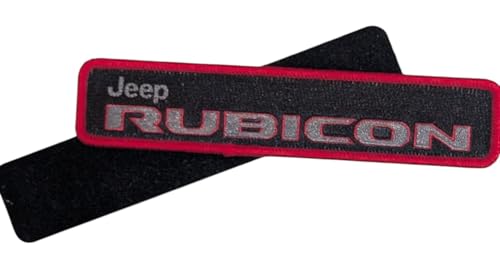 Jeep Rubicon Logo bestickter Aufnäher, 12,7 x 2,5 cm, Stickerei-Flicken für Kleidung, Rucksäcke, Hüte, Jacken und Jeans von Jeep