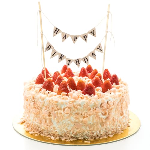 Jeffdad Happy Birthday Tortendeko, Tortendeko Geburtstag Cake Topper Banner Kuchendeko Für Geburtstag Wimpelketten Tortenstecker Für Geburtstage Hochzeiten Partydekorationen Kuchen Desserts von Jeffdad