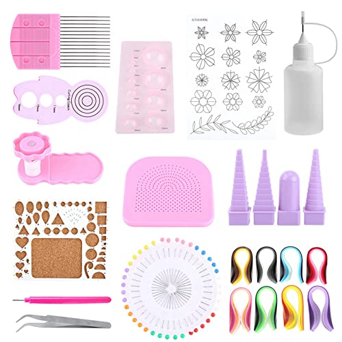 Jeffergarden Paper Quilling Kits Papier Stift Kunststoff Schlitz Roller DIY Papier Handwerk Handmade Papierpaste Werkzeug Paper Craft Werkzeuge Needle Curler Crimper Needle Accessories von Jeffergarden