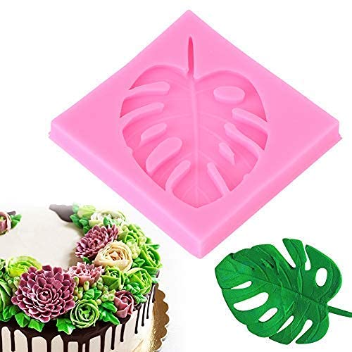 Silikonform, Cake Mould Chocolate Mould Kuchen Backform Feather Fondant Modell Selbst Gemachtes Monstera Blatt DIY Backform Silikagel Formen Kuchenhersteller Für Kinder Party Rosa von Jeffergarden