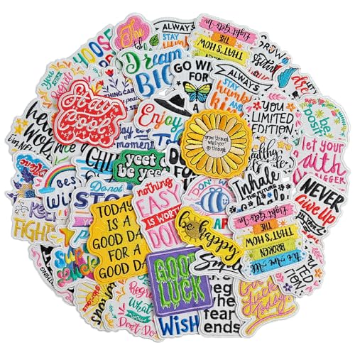 Jefuzh 20 Stück zufällige positive Affirmationen zum Aufbügeln, für Mädchen, Frauen, zum Aufbügeln für Hüte, Kleidung, Jeans, Rucksäcke Jefuzh 20 Stück zufällige positive Affirmationen zum Aufbügeln, für Mädchen, Frauen, zum Aufbügeln für Hüte, Kleidung, Jeans, Rucksäcke von Jefuzh