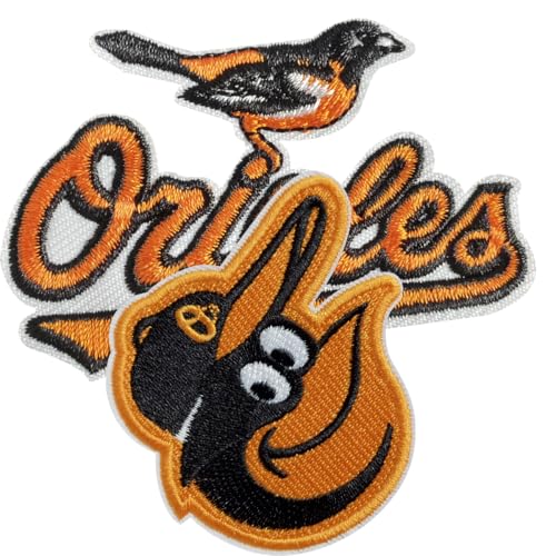 Jefuzh Baltimore Baseball-Flicken zum Aufbügeln, bestickte Baseball-Patches für Hüte, T-Shirts, Rucksäcke, Jeans und mehr. von Jefuzh