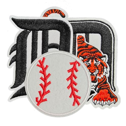 Jefuzh Baseball-Patches, Detroit zum Aufbügeln für Hüte, T-Shirts, Rucksäcke, Jeans und mehr (Detroit) von Jefuzh