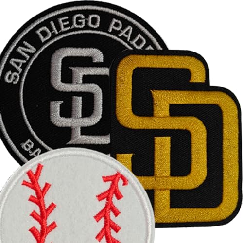 Jefuzh Baseball-Patches, San Diego Aufnäher zum Aufbügeln für Hüte, T-Shirts, Rucksäcke, Jeans und mehr (San Diego) von Jefuzh