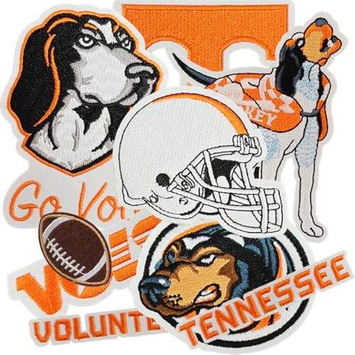 Jefuzh Tennessee Aufnäher zum Aufbügeln, Fußball-Patches für Jeans, T-Shirts, Rucksäcke, Hüte und mehr, 9 Stück von Jefuzh