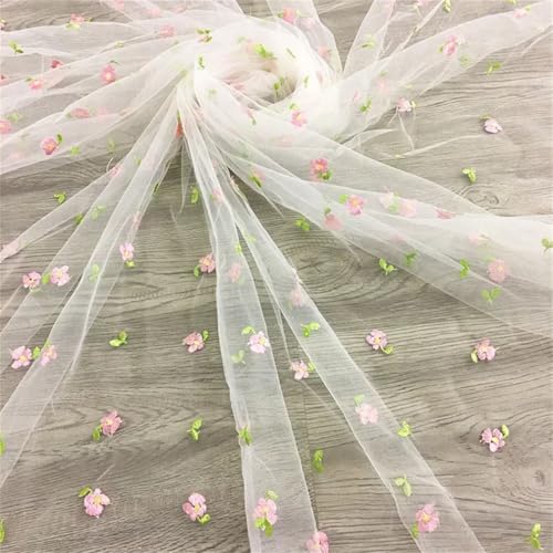 160 x 45 cm Blume bestickter Netzstoff Spitze Stoff für Mädchen Prinzessin Kleid Tüll handgefertigt DIY Kleidung Dekoration Stoff von Jegsnoe