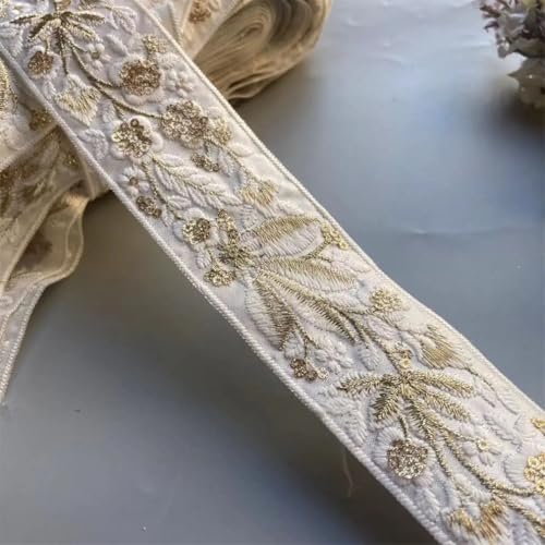 Ethnisches Netz-Pailletten-Gurtband, für Schuhe, Kleid, dekorativ, bestickt, Spitzenborte, Blumenmuster, DIY, Nähen, 2 Meter von Jegsnoe