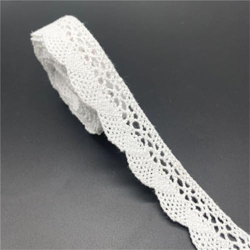 Weißes Spitzenband für Bekleidung, Nähen, Stoffbesatz, Baumwolle, gehäkeltes Spitzenband, handgefertigtes Zubehör, 10 mm - 50 mm von Jegsnoe