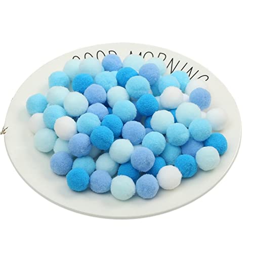 JekyTMP 1000 Stück 1 cm Pompons Zum Basteln Bunte Pompom Pompons Pom Pom BäLle Flauschigen PlüSch BäLle Bunt Mini Pompons BäLle Flauschigen Kleine Mini-Pompons Craft Pom Poms (Blau) von JekyTMP