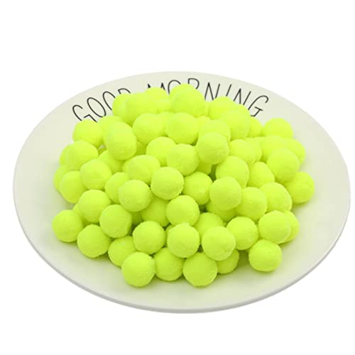 JekyTMP 1000 Stück 1 cm Pompons Zum Basteln Bunte Pompom Pompons Pom Pom BäLle Flauschigen PlüSch BäLle Bunt Mini Pompons Kleine Pompons Craft Pom Poms (Nr. 8 Fluoreszierendes Gelb) von JekyTMP