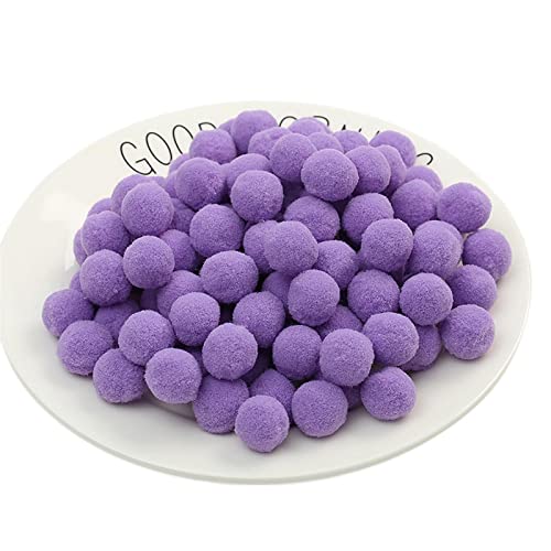 1000 Stück 15mm Pompons Zum Basteln Pom Pom BäLle Bunte Pompom Pompons Flauschigen PlüSch BäLle Bunt Mini Pompons BäLle Flauschigen Craft Pom Pom Bunte Flauschige Pompon (Nr. 25 Mittelviolett) von JekyTMP