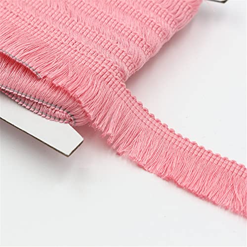 2 Meters 25mm Baumwolle Fransenbesatz FransenbordüRe Fransenborte Band Fringe Fransenband Quasten Trim MöBelfransen Spitzenband HäKelband Spitzenborte für Kleidung Vorhang Wohnaccessoires,Rosa von JekyTMP