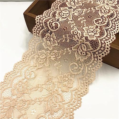 2 Yards 15 cm Breite Vintage Spitzenband, Spitzenbordüre Spitzenborte Zierband Dekoband Spitzenstoff Spitzenbesatz HäKelband Lace Textilborte WäSchespitze Spitzen zum Nähen, DIY Basteln(Aprikose) von JekyTMP