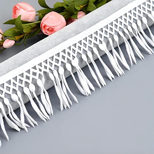 2 Yards 7cm Zarte Fransen Spitze Fransenborte Fringe Fransenband Quasten Trim Zierspitze HäKelband Spitze Borte HäKelspitze Dekoband BäNder Spitzenband Fransenbesatz Spitzenbesatz Spitzenborte,Weiß A von JekyTMP