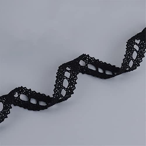 3 yards 2.3CM Basteln Spitze Dekoband Spitzenband HäKelborte KlöPpelspitze Zierborte Lace Ribbon Stickborte HäKelspitze Schleifenband Spitze HäKelbordüRe für Kleidung Und Basteldekoration,Schwarz von JekyTMP